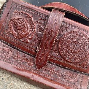 Vintage Mexican hand made bag | intricate embossed design